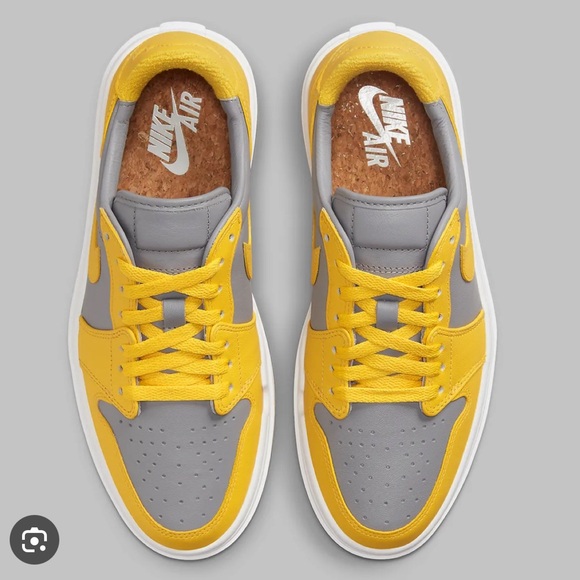 Nike Shoes - Yellow And Grey Appear On The Air Jordan 1 Low Elevate NIKE